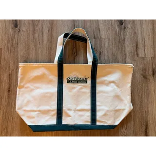 Photo of Vintage L.L. Bean Subaru Outback Edition Canvas Boat and Tote with Green Trim