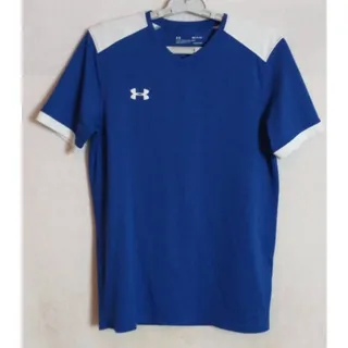 Photo of Under Armour Womens Maquina Jersey V Neck Activewear Top Blue White Small