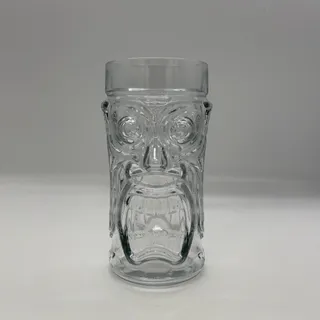 Photo of Clear Tiki Glass Tumbler 6.5” Tall