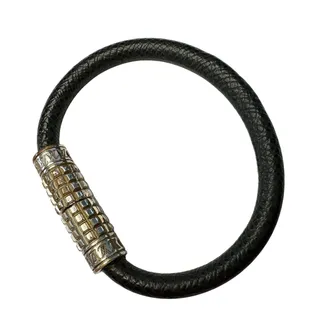 Photo of Louis Vuitton Black Taiga Leather Digit Bracelet with Dust Bag, Box & Care Booklet