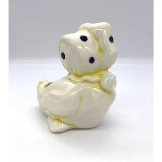 Photo of Vintage Yellow Duck in Polka Dot Bonnet Planter