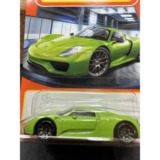 Photo of Matchbox 2024 Porsche 918 Spyder Lime Green #45/100 MBX Showroom Diecast HVL61
