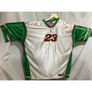 Photo of Vintage Air Jordan 23 Basketball Jersey Mens XXL White Green Red Mesh Y2K Shirt