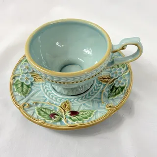 Photo of Burton+Burton Majolica Berries Ceramic Tea Cup And Saucer
