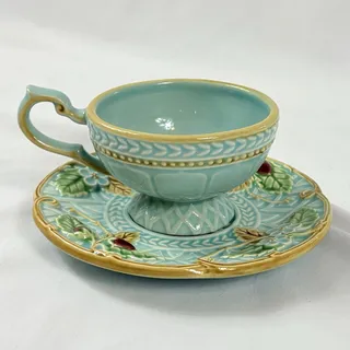 Photo of Burton+Burton Majolica Berries Ceramic Tea Cup And Saucer