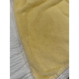 Photo of Garnet Hill Bath Towel Oversize Yellow Egyptian Cotton Plush Luxury 66 x 34 Inch