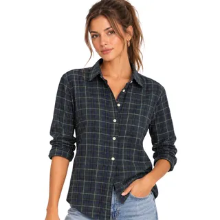 Photo of Ralph Lauren Green Navy Plaid Button Down Shirt EUC Size Small