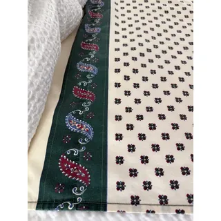 Photo of VINTAGE WestPoint Stevens Twin Sheets Calico Floral Paisley Border USA Made READ