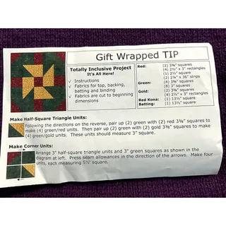 Photo of Quilt block kit gift wrapped TIP