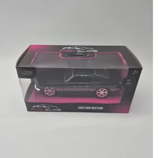 Photo of LOT of Jada Toys Pink Slips Diecast 1969 Black Ford Mustang & 2017 Gold Ford GT