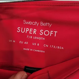 Photo of Sweaty Betty Pink Super Soft Flow 7/8 Length Side Pocket Yoga Leggings Size 8