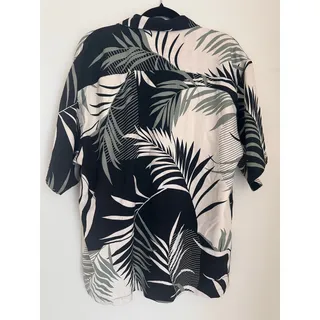 Photo of Tommy Bahama Men’s Silk Shirt – Tropical Leaf Print – Size M