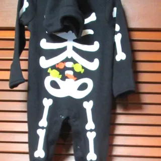 Photo of Carter's Just One You Infant Halloween Skeleton Costume & Cap Bodysuit Size 3M