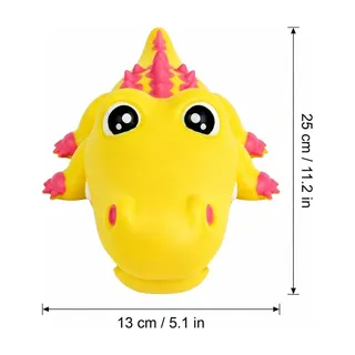 Photo of 🔥Squeezable Squishy Gator Squeeze Toy Yellow/Pink Rubber 10" BNWT🔥