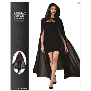 Photo of Adult Long Black Hooded Cape Halloween, Cosplay, Costumes & Vampire