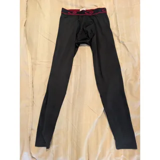 Photo of Champion Mens Size Medium Power Core Black Leggings Athletic Gym Basketball