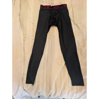 Photo of Champion Mens Size Medium Power Core Black Leggings Athletic Gym Basketball