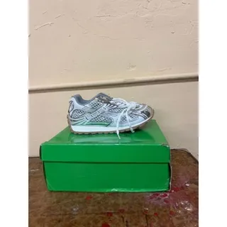Photo of Bottega Veneta Orbit Sneakers White Silver Green EU 40