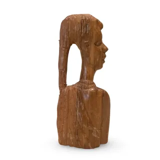 Photo of Stylized Human Bust Wood Carving