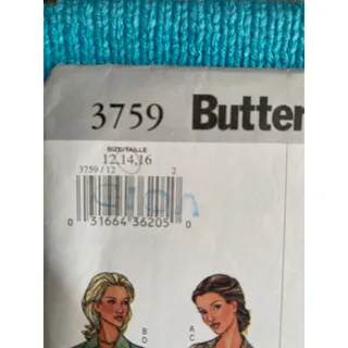 Photo of Butterick 3749 pattern top pants Handkerchief hem sz 12 14