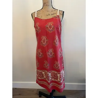 Photo of Liz Claiborne Lizwear Red Y2K Paisley Dress Size 12