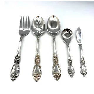 Photo of Oneida OCO Wordsworth Set of 5 Stainless Steel Serving Utensils *See Desc 