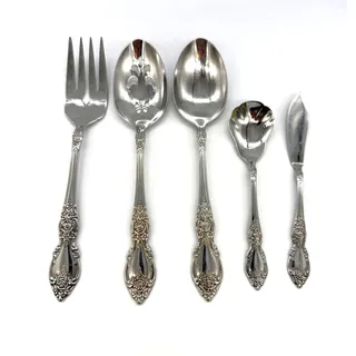 Photo of Oneida OCO Wordsworth Set of 5 Stainless Steel Serving Utensils *See Desc 