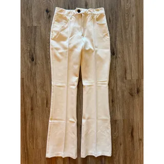 Photo of Zara Women's High Rise Flare Cream Colored Pants Size Small