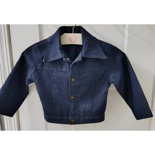 Photo of Amish Handmade Toddler Boys Blue Cotton Denim Jean Jacket
