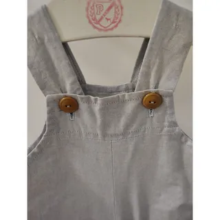 Photo of Amish Handmade Baby Toddler Sky Blue Linen Overalls