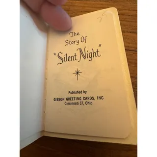 Photo of The story of silent night' (MINIATURE BOOK) 1965