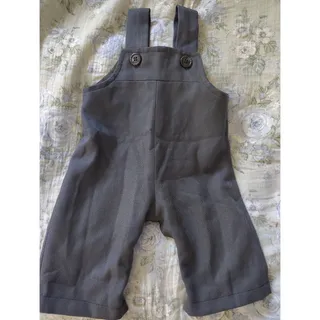 Photo of Amish Handmade Baby Boys Gray Overalls