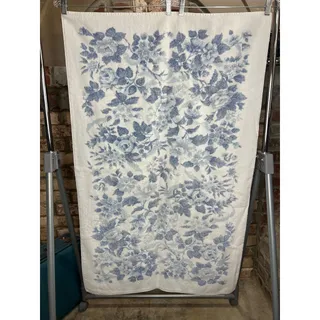 Photo of Canon Royal Family bath towel 1980s floral rose blue white
