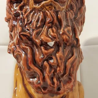Photo of Mid Century Signed "SIVERS" 14" Ceramic Lion Statue *Read Description*