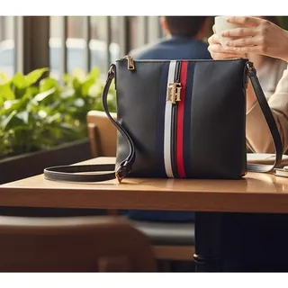 Photo of Tommy Hilfiger Jaden Crossbody Bag – Black – NWT – 9.5" W x 9" H
