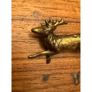 Photo of Vintage metal elk reindeer pin