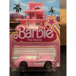 Photo of Hot Wheels Barbie The Movie 1956 Pink Corvette Convertible Diecast Car HPR54 New