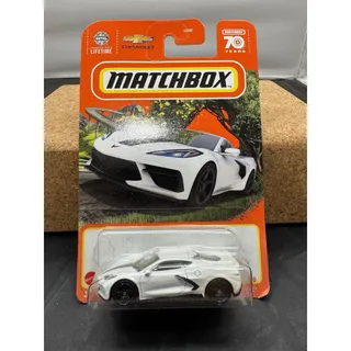 Photo of Matchbox 2020 Chevy Corvette C8 White 70th Anniversary 31/100 MBX Highway New