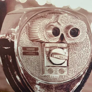 Photo of Retro Coin Op Viewer Wall Art Panoramic Binoculars Photo Print Canvas Wall Art Retro Viewer Stretched Canvas Panoramic Photo Decor