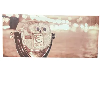 Photo of Retro Coin Op Viewer Wall Art Panoramic Binoculars Photo Print Canvas Wall Art Retro Viewer Stretched Canvas Panoramic Photo Decor