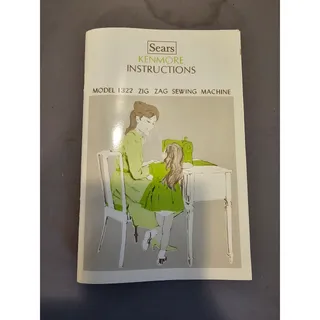 Photo of Vintage Sears Kenmore Model 1322 Zig-Zag Sewing Machine Manual/Instructions