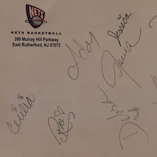 Photo of One-Of-A-Kind 2006 New York Nets Basketball 9 Cheerleaders' Autographs and Stub