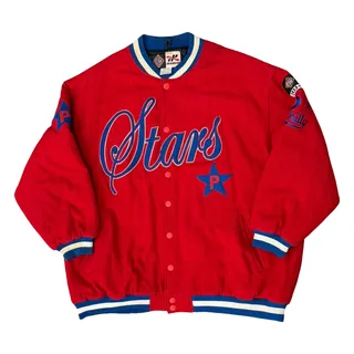 Photo of Vintage Philly Stars Red Blue Baseball Negro Leagues Wool Letterman Jacket 6XL