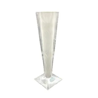 Photo of J G Durand Signed Cristal Candleholder Clear & Frosted Au Ploms 24% France 8"