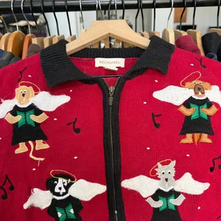Photo of Vintage Y2K Cottage Style Zip Up Sweater Vest