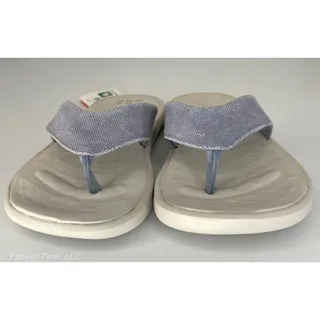 Photo of Flip Flop Thong Sandal Blue Womens 7 Kids 5 Soft Science Skiff 2.0 Canvas