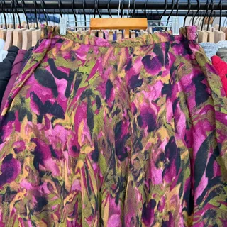Photo of Vintage Womens Floral Pleated Maxi Skirt Made By Coldwater Creek