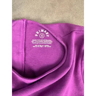 Photo of Primary Girls Purple Long Sleeve Quarter Zip Dress Size 10 #1173