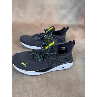 Photo of PUMA Men's SoftRide Enzo Evo Sneakers Black Neon Yellow Size 7 #1065