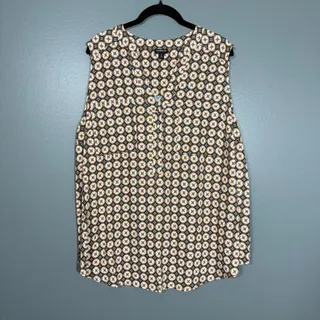 Photo of Torrid Harper Earth Tone Linen Blend Top Sleeveless - 2 (2X) - Women's Plus Size